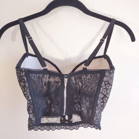 Victoria Secret Lace Bustier Corset Whimsigoth Indie Sleeze Goth Size 32 DD NWOT - Picture 6 of 12